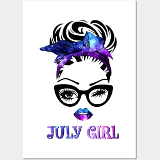 July Girl Galaxy Posters and Art